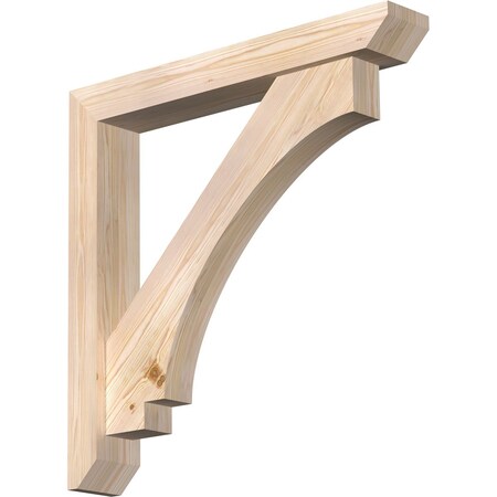 Ekena Millwork Imperial Slat Smooth Bracket w/ Offset Brace, Douglas Fir, 5 1/2"W x 36"D x 36"H BKT0604X36X36IMP06SDF